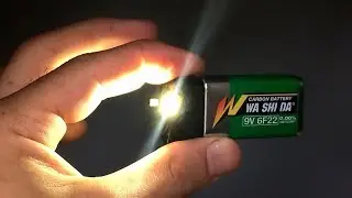 how to make  FlashLight 9V Battery