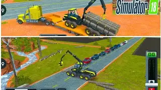Farming Simulator 18 Gameplay farming Simulator biggest Farm Timelapse Tree Cutting Biggest Tractor!