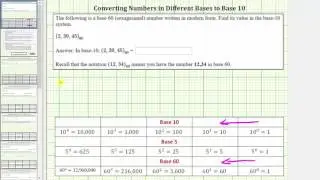 Convert a Base-60 Number to Base-10