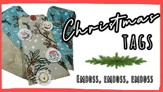 Christmas tags with a lot of embossing #journaltags #journal #junkjournal #journalcards