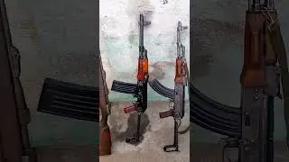 AK 75 and 12 bore short gun SKS rifle and 8mm rifle
