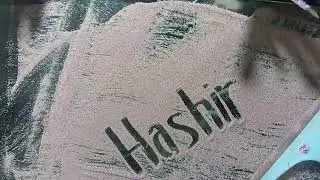 sand art name writing