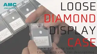 Diamond clear box/ Gemstone, Slide type, Security seal, Information card, Black & white back