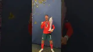 Cristiano Ronaldo Celebrates in Style &ndash; Wine & Trophy Vibes 🍷🏆 #ronaldo #football #footballshorts