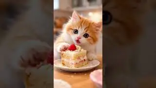cute cat eat cake 🍰 #music #song #cute #cat #new #shorts #viral #video