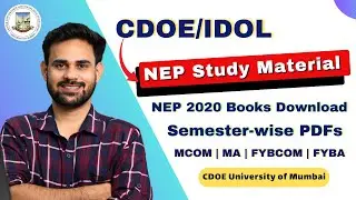 CDOE Mumbai University Book Update 2025 🔔 | NEP 2020 Pattern Study Material