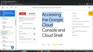 Accessing the Google Cloud Console and Cloud Shell