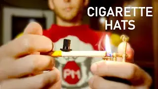 Wearing hats on cigarettes 🚬🎩