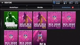 6 BCA Upgrade Packs! BCA Pack & FBO! Madden Mobile 17