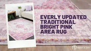 Everly Updated Traditional Bright Pink Area Rug