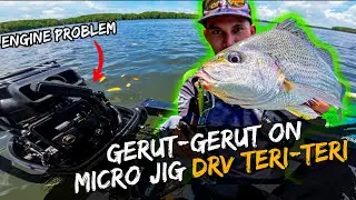 Sambaran Ikan Gerut-Gerut on Micro Jig Di Muara Memang Padu! | Engine Bot Bermasalah