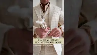 Introducing our Newest Must-Have: Cashew Crema Houndstooth Suit! | Sebastian Cruz Couture Suits