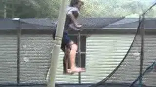 Toe Touches on the Trampoline