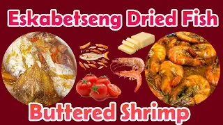 🧈Buttered Shrimp 🍤  & Eskabetseng Dried Fish 🐟  #cooking #buttershrimp #eskabetse #driedfish 
