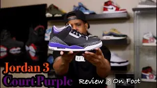 Обзор Jordan 3 Court Purple и на ногах!