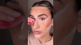 contouring with powder😍 #contour #contourhack #makeuphacks #girls #makeuptip #powder #shorts #tips
