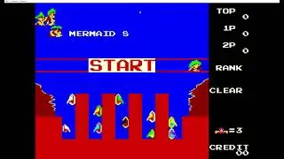 I played the 1982 Rock-Ola arcade game Mermaid. Attacked by sharks!