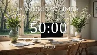 50/10 Pomodoro Timer &bull; Lofi Music Helps To Focus On Studying &bull; 2 x 50 min