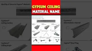 Gypsum ceiling material name #shortsvideo #shortsvideoviralvideo