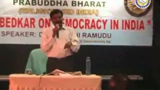 Prabuddha Bharath Seminar 52  part 3, Prof.SRIPATI RAMUDU { Associate Professor,HCU}