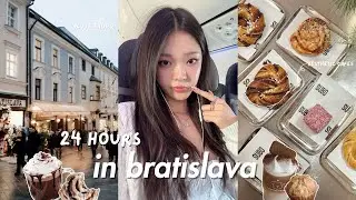 europe vlog | 24 hours in bratislava, shopping, what i eat, aesthetic cafe, beautiful city, slovakia