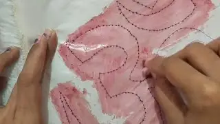 #how to trace design in fabric woolen rangoli mat#trace design#reusable &washable woolen rangoli mat