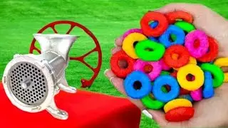 🔴Experiments full episodes🔴COLORFUL MINIATURE RAINBOW CHEETOS VS MEAT GRINDER NEW VIDEO COOL EFFE