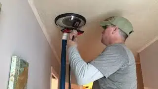 Ram Air Duct cleaning round ceiling registers with homemade Dome Vac Cover