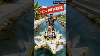 An Indian Army soldier rescues an elderly grandmother from a robotic boat 🪖 #ai #army #shorts #save