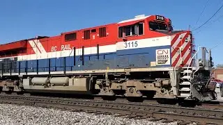 CN 3115 (BC Rail Heritage) Leads Q502 through Terre Haute, IN 4-16-22 