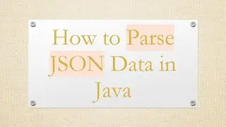 How to Parse JSON Data in Java