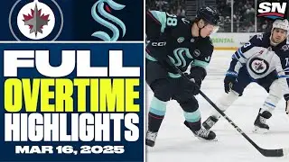 Winnipeg Jets at Seattle Kraken | FULL Overtime Highlights - March 16, 2025