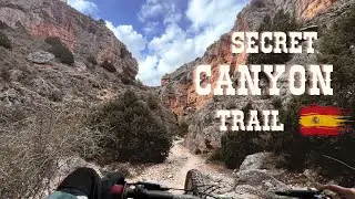 UNIQUE mountain biking in canyon 🏜️ HIDDEN trails 2: 🇪🇸 Spain, Jaraba, Barranco de la Hoz Seca