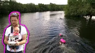 Drone video wild swimming | River Thames at Marlow | DJI