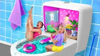 N&oacute;s Constru&iacute;mos um Quarto Secreto em um Banheiro! / Transforma&ccedil;&atilde;o do Banheiro!