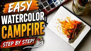 How to paint FIRE !! Easy water colour painting step by step