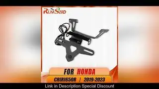 Motorcycle License Plate Holder Tail Light Bracket Tidy Fender Eliminator For Honda CB650R CBR650 CB