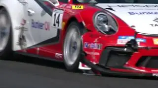 Porsche Carrera cup crash Race 2 Lausitzring