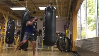 Kickboxing workout with the Rival heavy bags