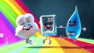 Cantec animat pentru copii &ndash; Transformările apei, explicate simplu prin desene animate