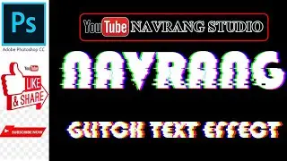 Glitch Text Effect Photoshop CC tutorial 2019