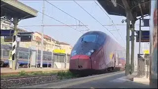 Treni in transito, arrivo e partenza alla stazione di Milano Lambrate #4