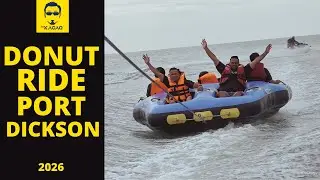 DONUT BOAT RIDE PORT DICKSON | Beach Activity Team Building Vlog