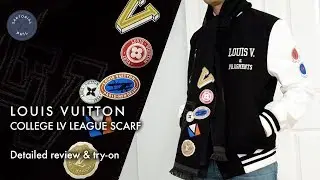 Мужской шарф Louis Vuitton College LV League, осень-зима 2017: детали и моделирование