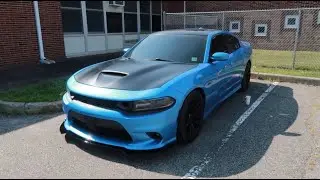 SATIN BLACK ROOF WRAP & FRONT LIP INSTALL ON MY SCATPACK 392 CHARGER