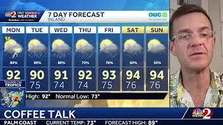 COFFEE TALK: Area of low pressure bringing us rain, then perhaps developing. Let's chat!