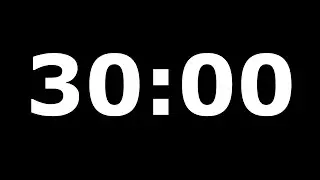 Night Black Screen 30 Minute Countdown Timer with Relaxing Music and Alarm