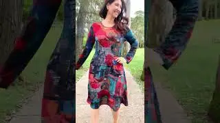 I Love Tunics presents Orientique Red Printed Cotton Curved Tunic Dress  #ilovetunics
