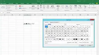 How to Add or insert Symbol in Microsoft Excel 2017