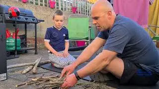 Today's home schooling - fire lighting skills
